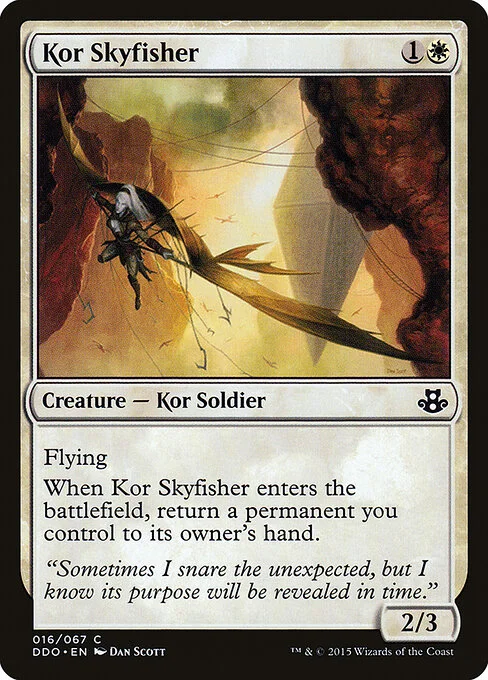 Kor Skyfisher, carta Magic di tipo Creature — Kor Soldier illustrata da Dan Murayama Scott