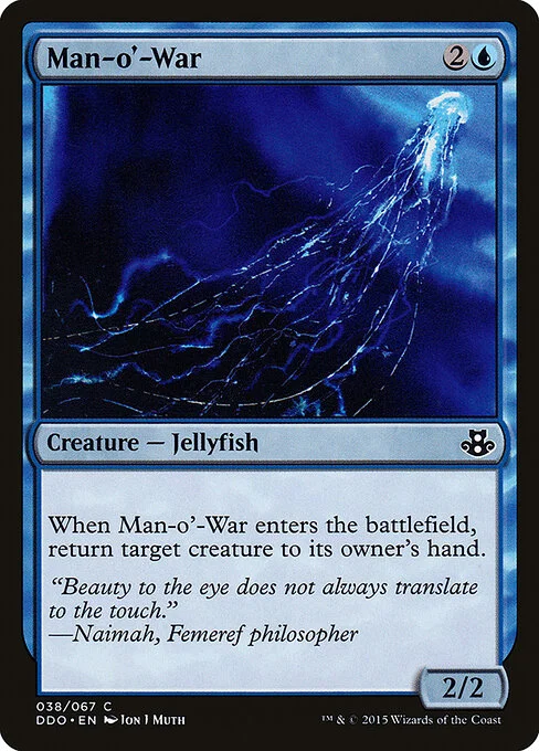 Man-o'-War, carta Magic di tipo Creature — Jellyfish illustrata da Jon J Muth