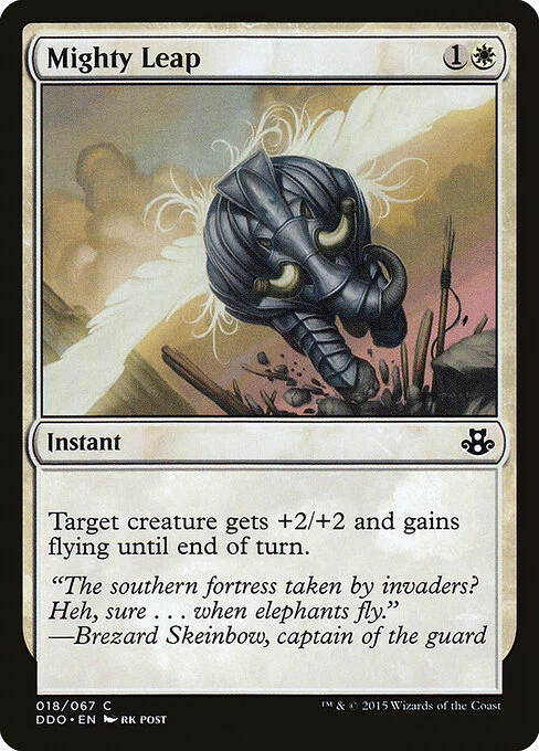Mighty Leap, carta Magic di tipo Instant illustrata da rk post