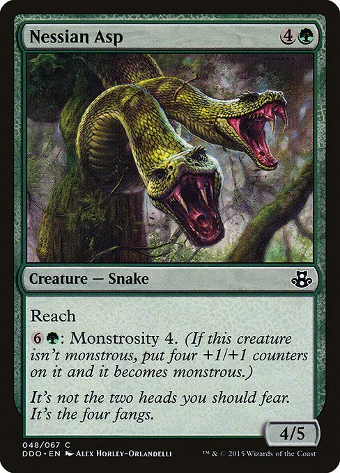 Nessian Asp, carta Magic di tipo Creature — Snake illustrata da Alex Horley-Orlandelli