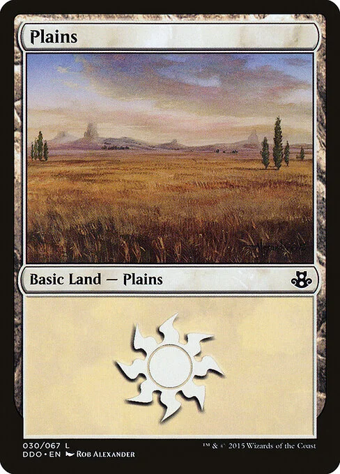 Plains, carta Magic di tipo Basic Land — Plains illustrata da Rob Alexander