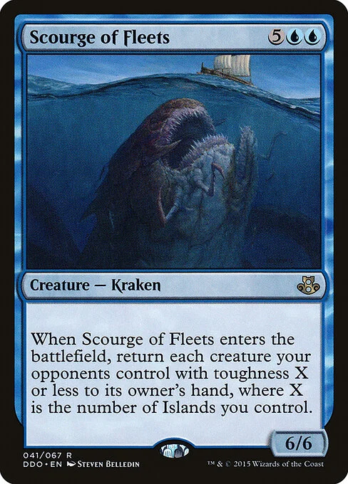 Scourge of Fleets, carta Magic di tipo Creature — Kraken illustrata da Steven Belledin