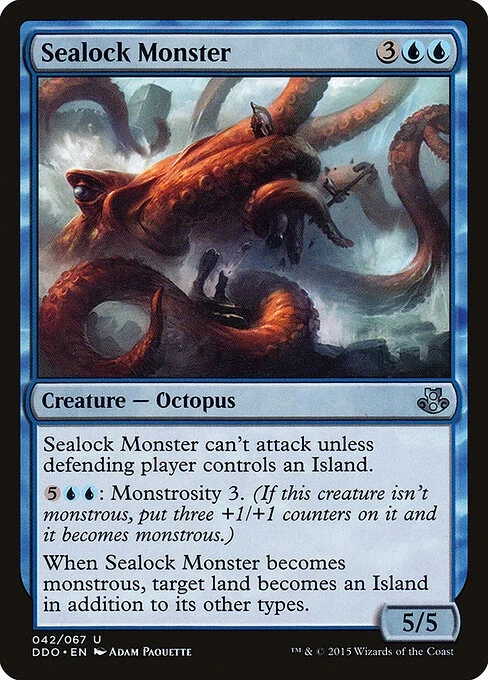Sealock Monster, carta Magic di tipo Creature — Octopus illustrata da Adam Paquette
