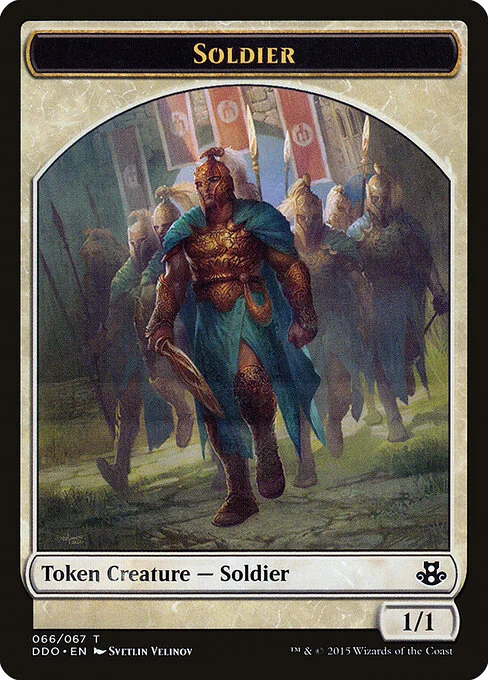 Soldier, carta Magic di tipo Token Creature — Soldier illustrata da Svetlin Velinov