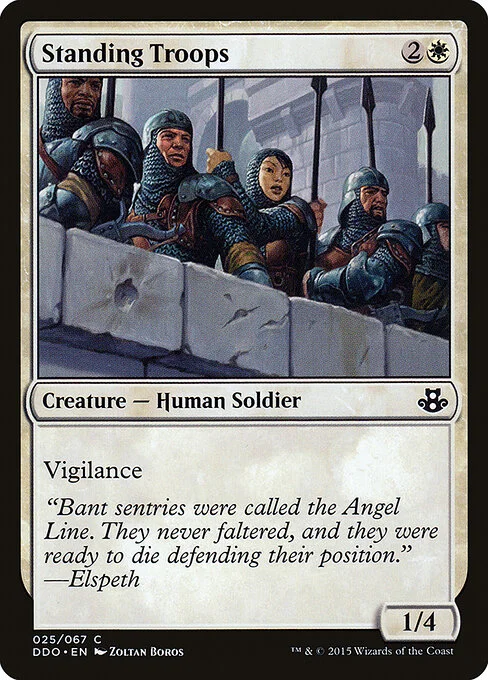 Standing Troops, carta Magic di tipo Creature — Human Soldier illustrata da Zoltan Boros