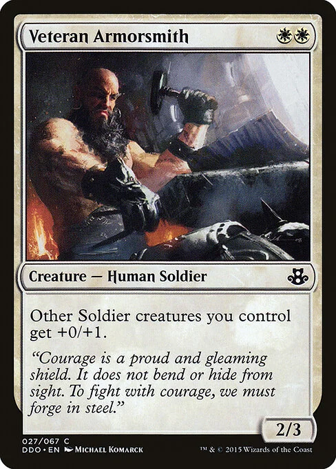 Veteran Armorsmith, carta Magic di tipo Creature — Human Soldier illustrata da Michael Komarck