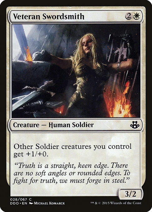 Veteran Swordsmith, carta Magic di tipo Creature — Human Soldier illustrata da Michael Komarck