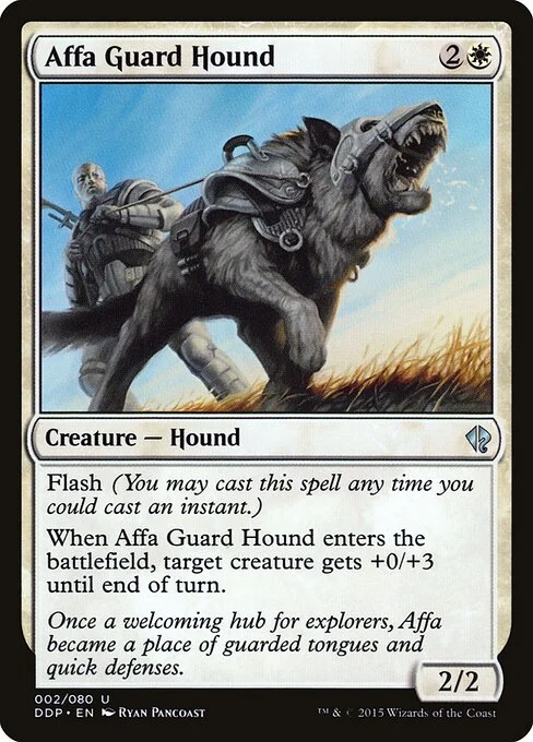 Affa Guard Hound, carta Magic di tipo Creature — Dog illustrata da Ryan Pancoast