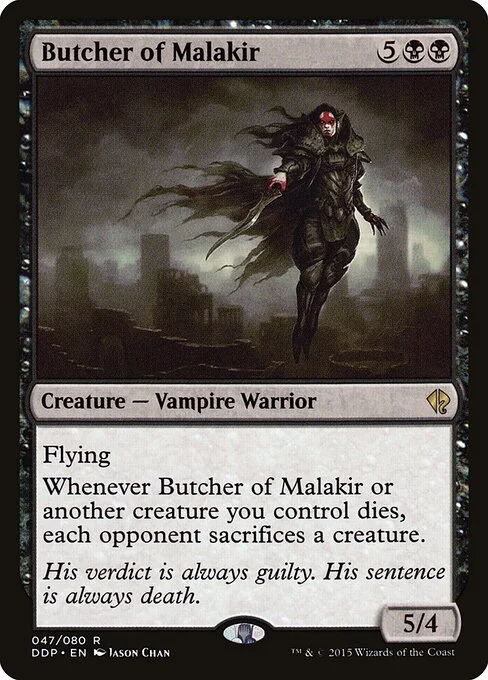 Butcher of Malakir, carta Magic di tipo Creature — Vampire Warrior illustrata da Jason Chan