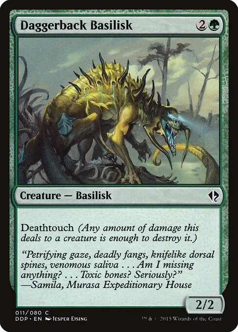 Daggerback Basilisk, carta Magic di tipo Creature — Basilisk illustrata da Jesper Ejsing
