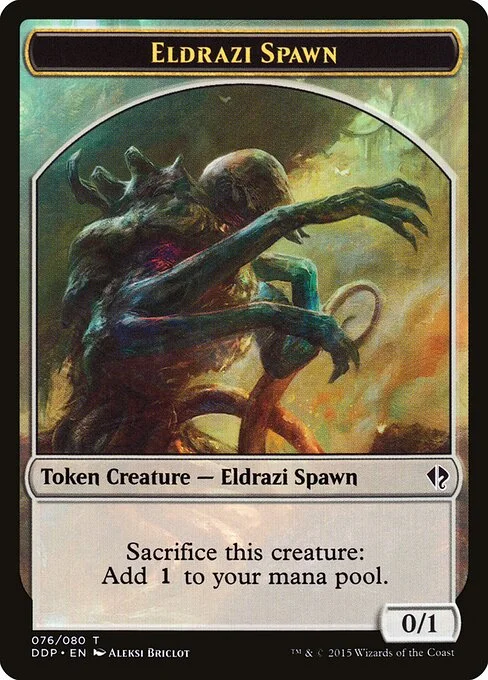 Eldrazi Spawn, carta Magic di tipo Token Creature — Eldrazi Spawn illustrata da Aleksi Briclot