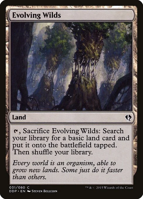 Evolving Wilds, carta Magic di tipo Land illustrata da Steven Belledin