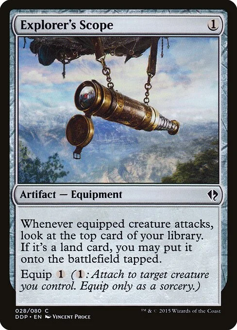 Explorer's Scope, carta Magic di tipo Artifact — Equipment illustrata da Vincent Proce