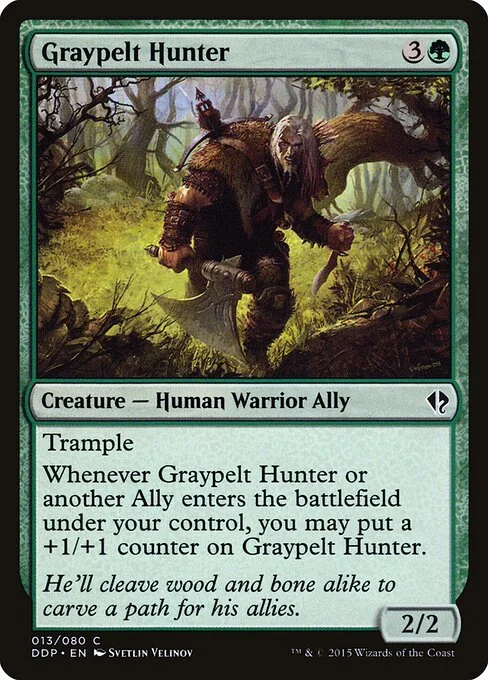 Graypelt Hunter, carta Magic di tipo Creature — Human Warrior Ally illustrata da Svetlin Velinov