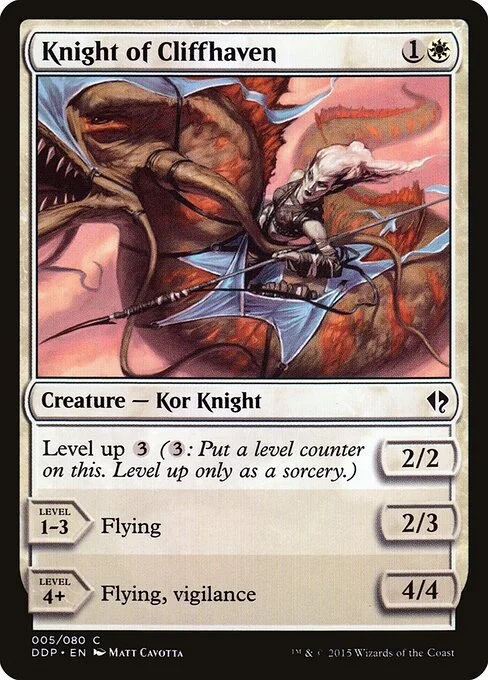 Knight of Cliffhaven, carta Magic di tipo Creature — Kor Knight illustrata da Matt Cavotta