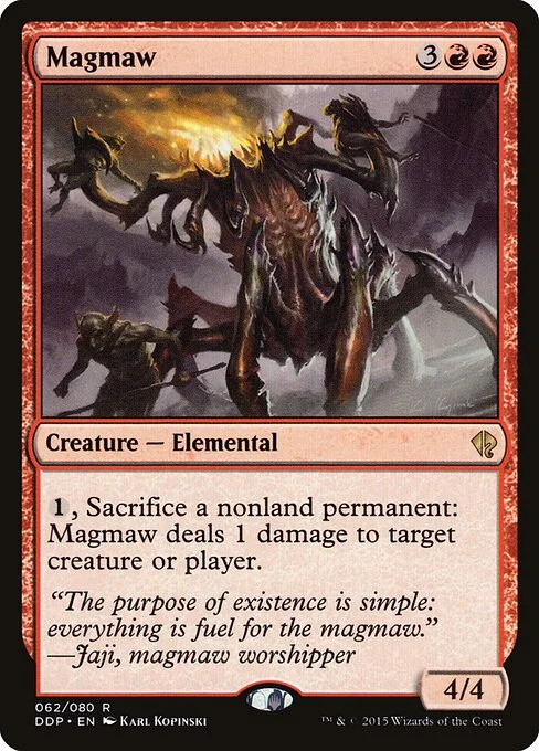 Magmaw, carta Magic di tipo Creature — Elemental illustrata da Karl Kopinski