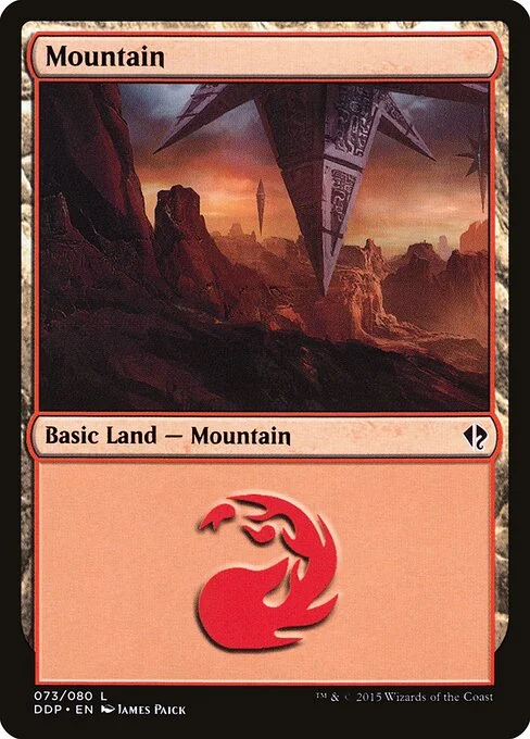 Mountain, carta Magic di tipo Basic Land — Mountain illustrata da James Paick