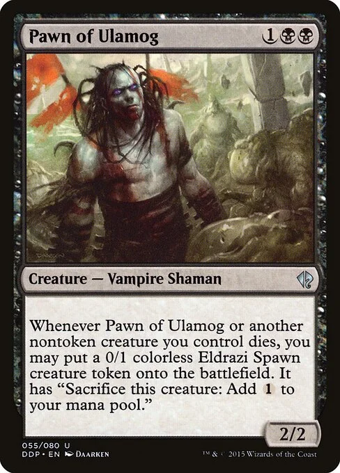 Pawn of Ulamog, carta Magic di tipo Creature — Vampire Shaman illustrata da Daarken