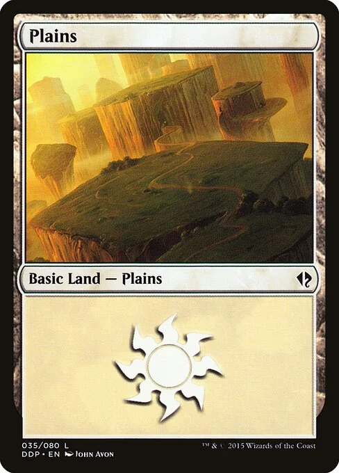 Plains, carta Magic di tipo Basic Land — Plains illustrata da John Avon