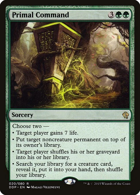 Primal Command, carta Magic di tipo Sorcery illustrata da Magali Villeneuve