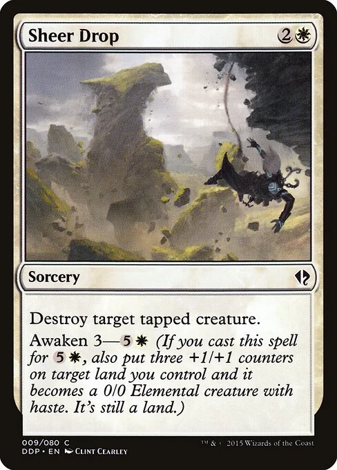 Sheer Drop, carta Magic di tipo Sorcery illustrata da Clint Cearley