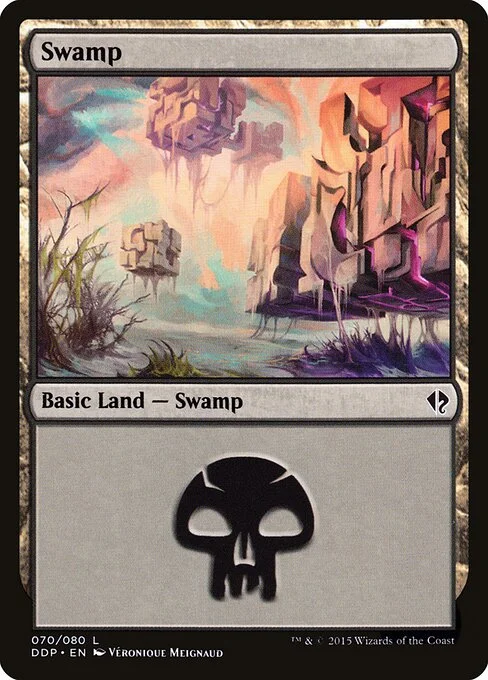 Swamp, carta Magic di tipo Basic Land — Swamp illustrata da Véronique Meignaud