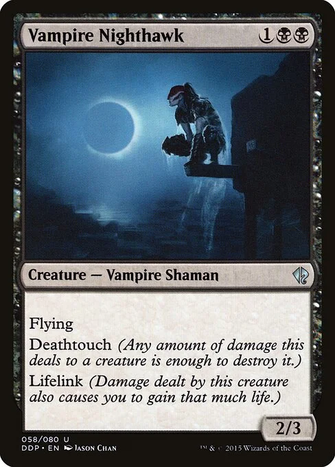 Vampire Nighthawk, carta Magic di tipo Creature — Vampire Shaman illustrata da Jason Chan