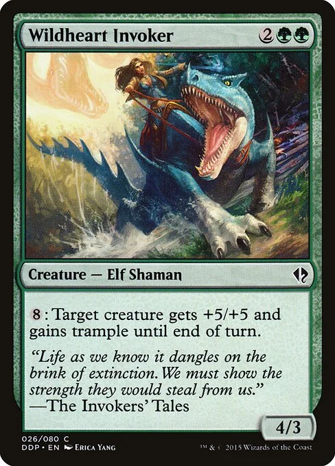 Wildheart Invoker, carta Magic di tipo Creature — Elf Shaman illustrata da Erica Yang