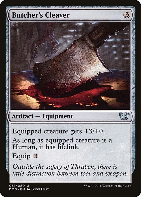 Butcher's Cleaver, carta Magic di tipo Artifact — Equipment illustrata da Jason Felix