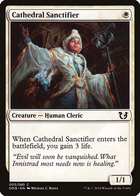 Cathedral Sanctifier, carta Magic di tipo Creature — Human Cleric illustrata da Michael C. Hayes