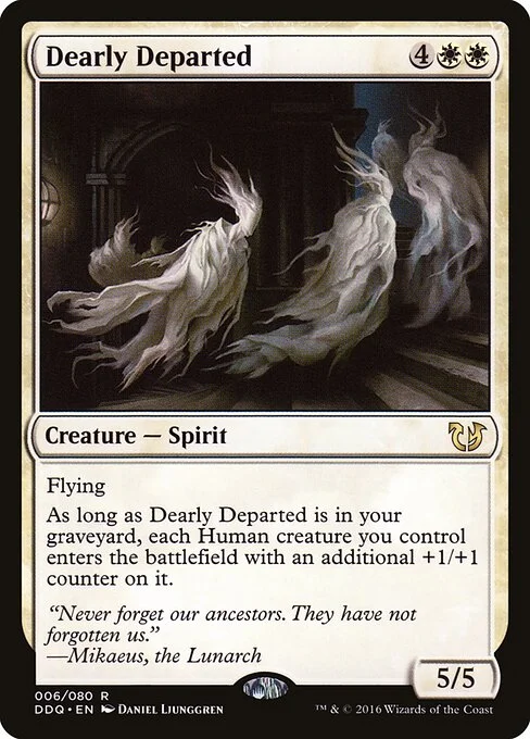 Dearly Departed, carta Magic di tipo Creature — Spirit illustrata da Daniel Ljunggren