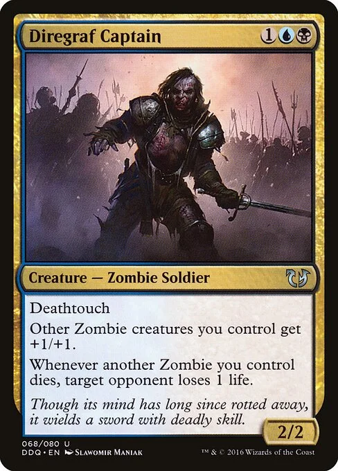 Diregraf Captain, carta Magic di tipo Creature — Zombie Soldier illustrata da Slawomir Maniak