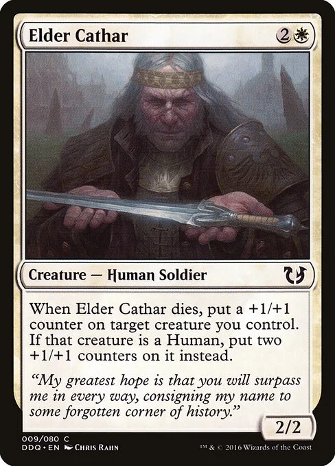 Elder Cathar, carta Magic di tipo Creature — Human Soldier illustrata da Chris Rahn
