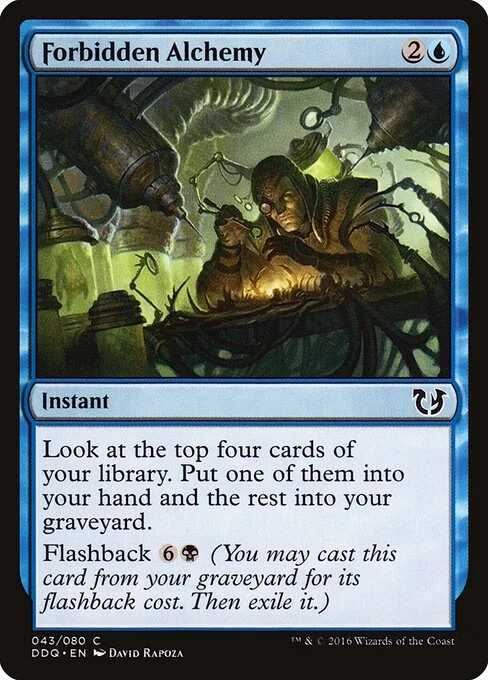 Forbidden Alchemy, carta Magic di tipo Instant illustrata da David Rapoza