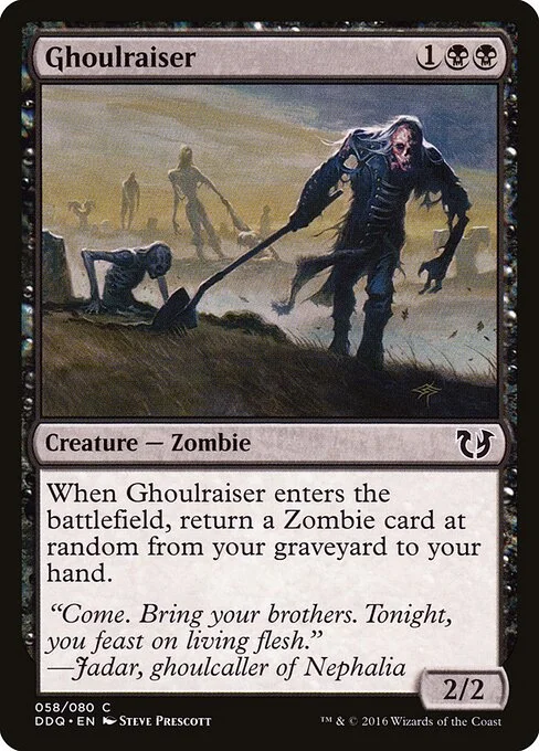 Ghoulraiser, carta Magic di tipo Creature — Zombie illustrata da Steve Prescott
