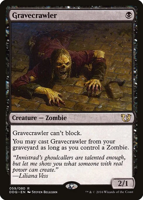 Gravecrawler, carta Magic di tipo Creature — Zombie illustrata da Steven Belledin