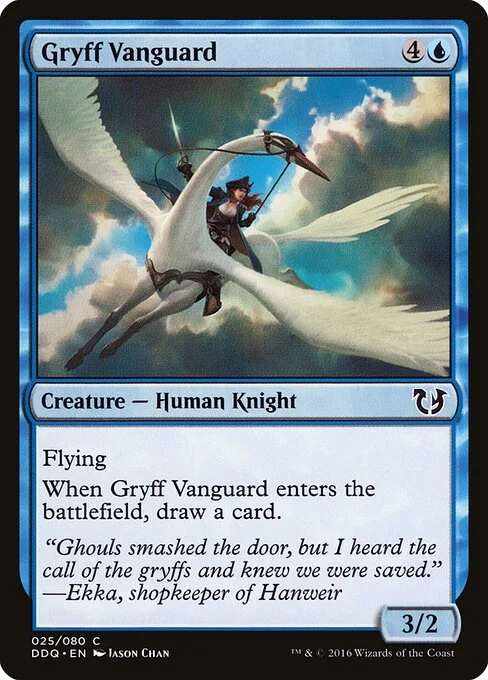Gryff Vanguard, carta Magic di tipo Creature — Human Knight illustrata da Jason Chan