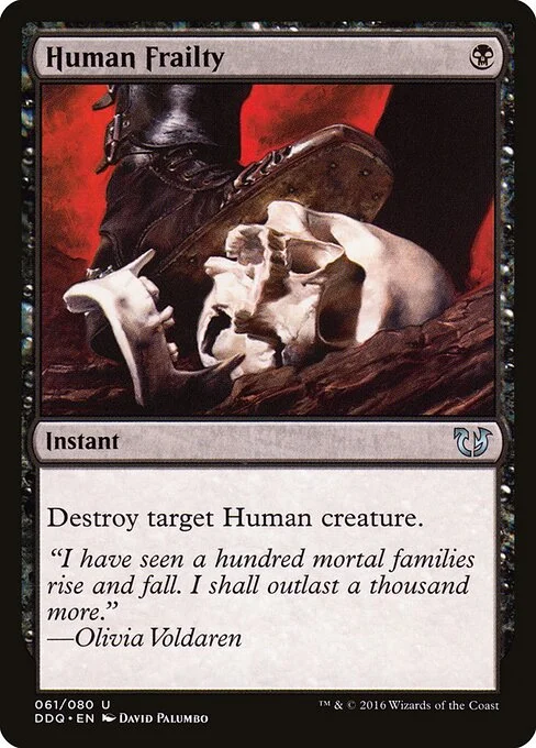 Human Frailty, carta Magic di tipo Instant illustrata da David Palumbo