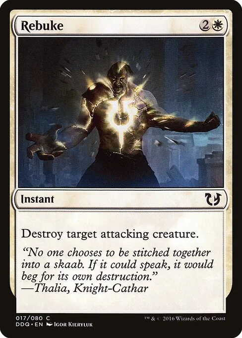 Rebuke, carta Magic di tipo Instant illustrata da Igor Kieryluk