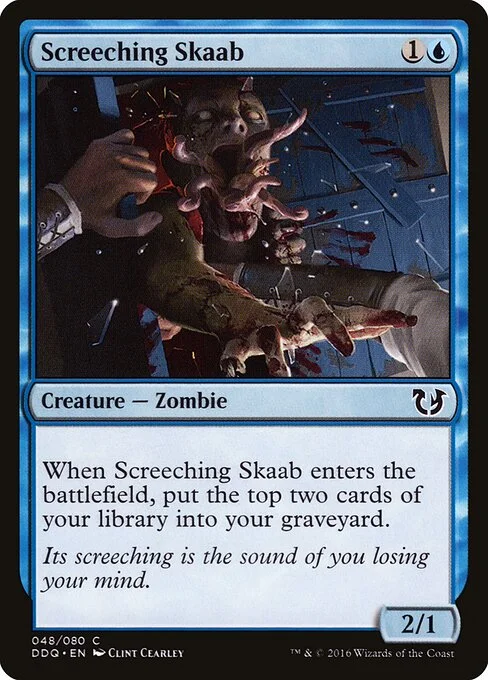 Screeching Skaab, carta Magic di tipo Creature — Zombie illustrata da Clint Cearley