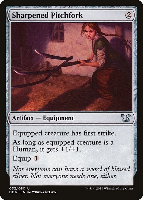 Sharpened Pitchfork, carta Magic di tipo Artifact — Equipment illustrata da Winona Nelson