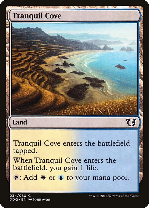 Tranquil Cove, carta Magic di tipo Land illustrata da John Avon