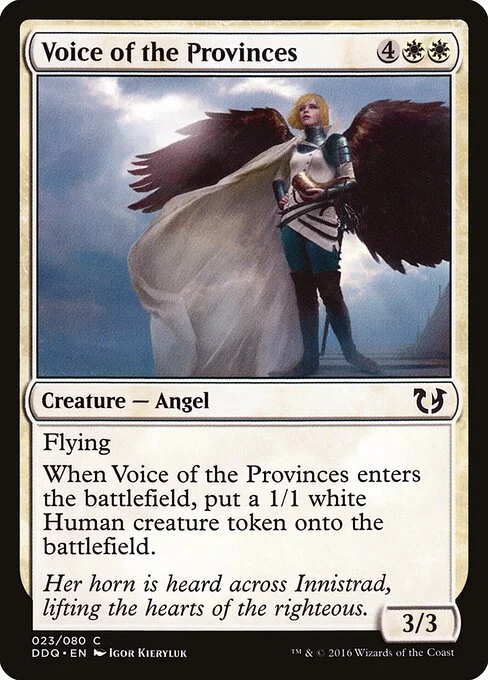 Voice of the Provinces, carta Magic di tipo Creature — Angel illustrata da Igor Kieryluk