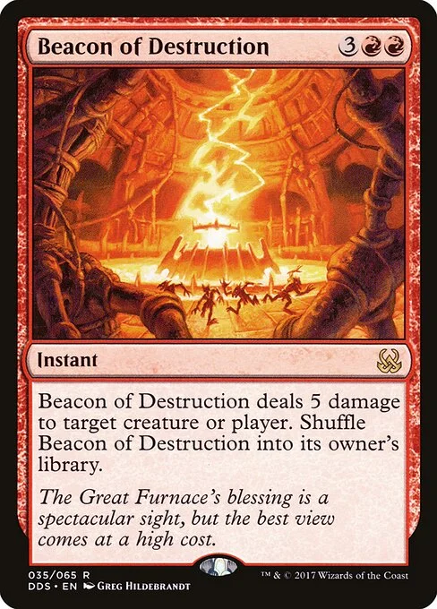Beacon of Destruction, carta Magic di tipo Instant illustrata da Greg Hildebrandt