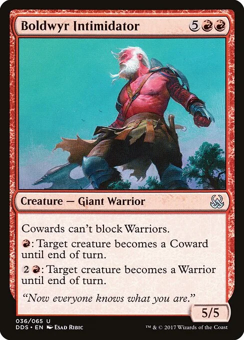 Boldwyr Intimidator, carta Magic di tipo Creature — Giant Warrior illustrata da Esad Ribic