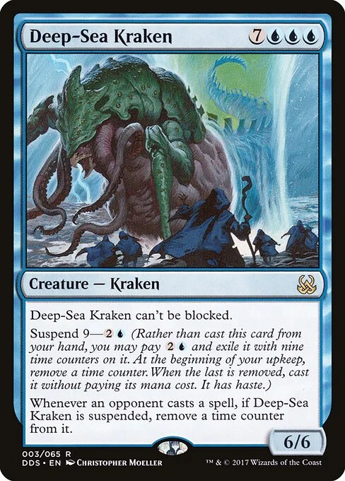 Deep-Sea Kraken, carta Magic di tipo Creature — Kraken illustrata da Christopher Moeller