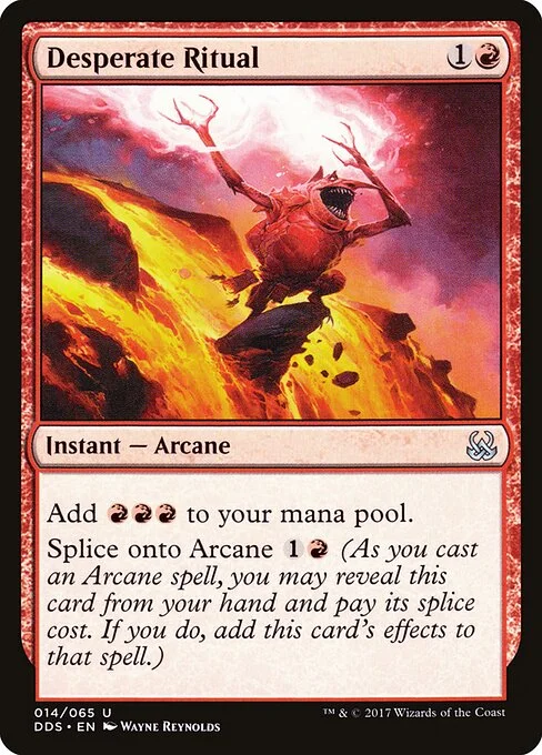 Desperate Ritual, carta Magic di tipo Instant — Arcane illustrata da Wayne Reynolds