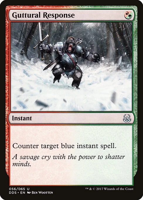 Guttural Response, carta Magic di tipo Instant illustrata da Ben Wootten