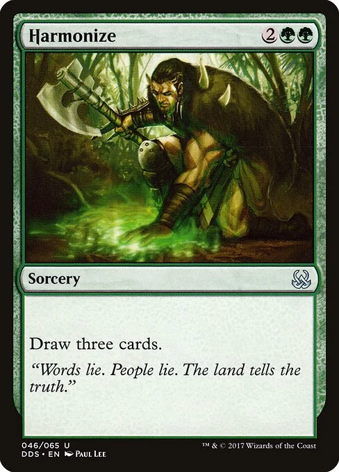 Harmonize, carta Magic di tipo Sorcery illustrata da Paul Lee