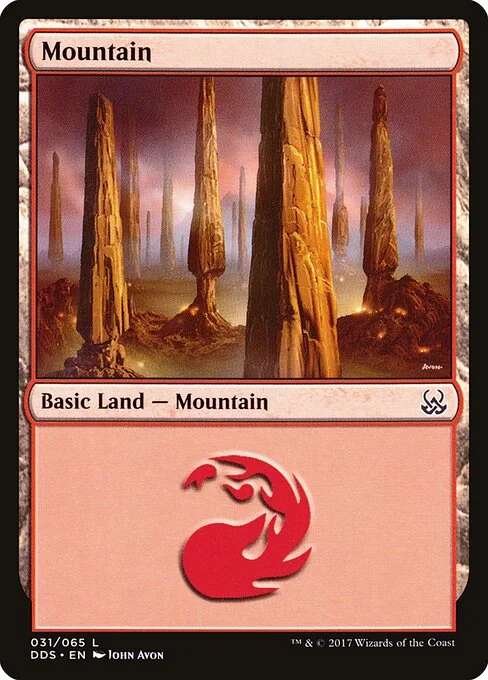 Mountain, carta Magic di tipo Basic Land — Mountain illustrata da John Avon